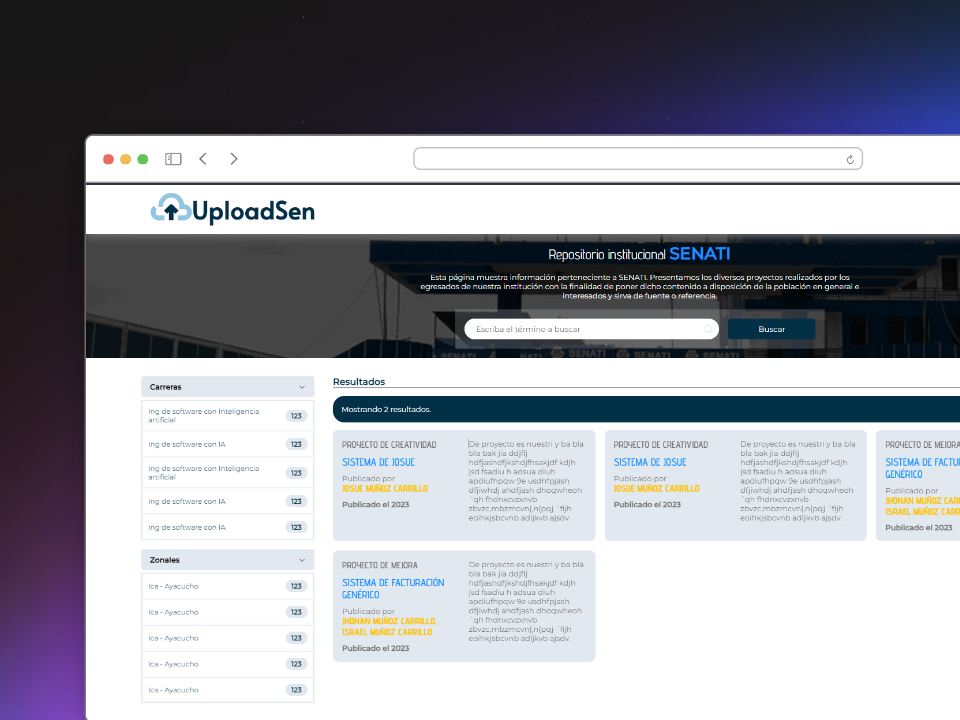 Repositorio Institucional y sistema de agilización de proyectos